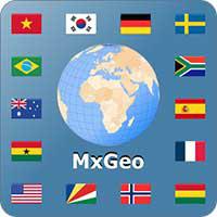 poster for World atlas & map MxGeo Pro