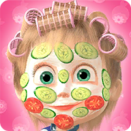 logo for Masha and the Bear: Hair Salon and MakeUp Games